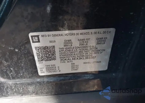 2019 GMC Terrain Denali from USA, damaged, VIN 3GKALXEX3KL383307